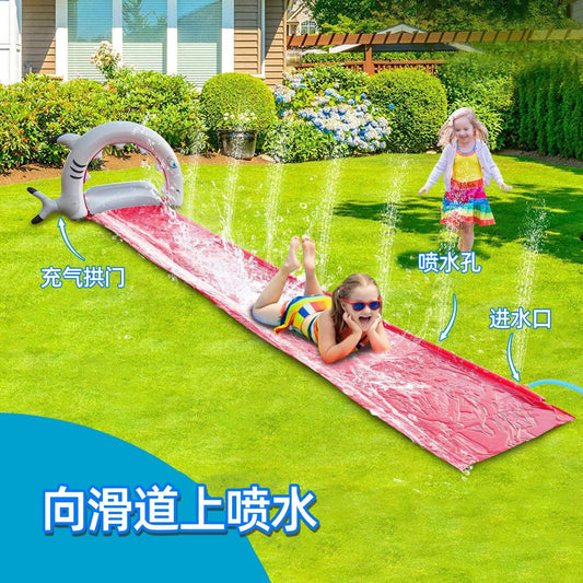 Inflatable Water Slide | Whale Theme | Sprinkler Included