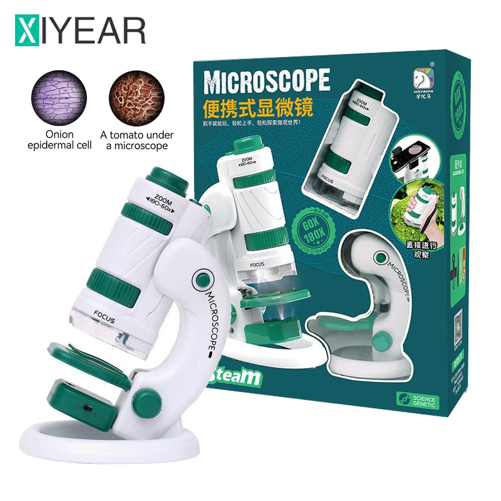Portable LED Light Microscope Kit for Kids' Educational Science Exploration - ToylandEU