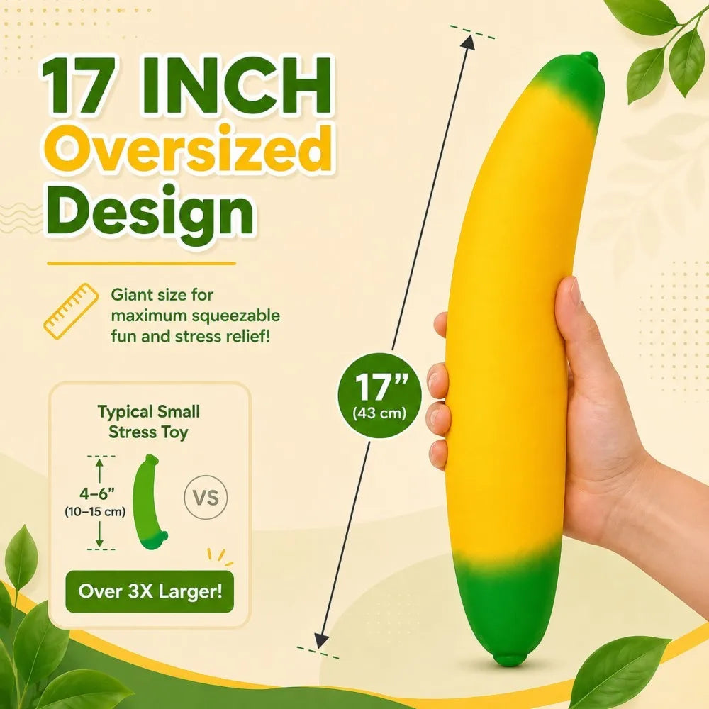 Squishy Banana | Slow Rebound Stress Relief | Desk Home Decor | 18Cm 41Cm Sizes