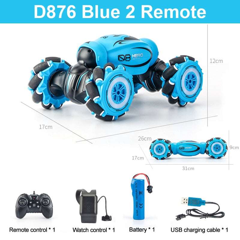 "Gesture Induction 4WD RC Car with Music and Light - High Speed Stunt Remote Control Off Road Drift Vehicle Model" Toyland EU