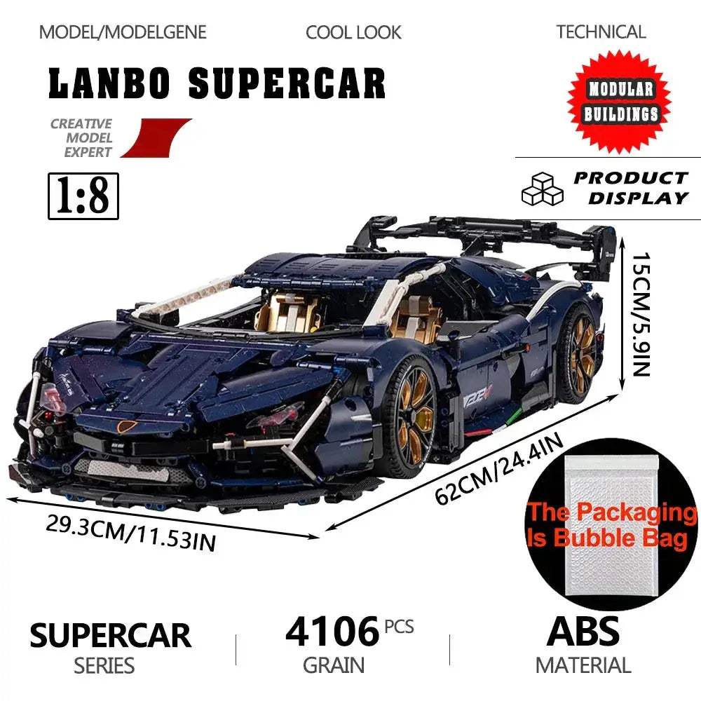 Sports Car Building Blocks Set For Kids Educational Gift Idea - ToylandEU