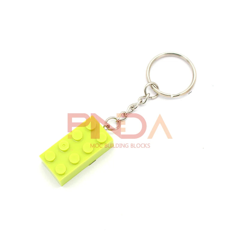 MOC Key Chain Bricks | 10 Pcs Pack | 2X4 Compatible Plates | Kids Craft Set