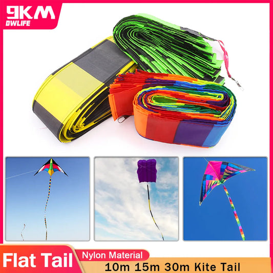 Rainbow Flat Kite Tail for Delta Single Line Kite