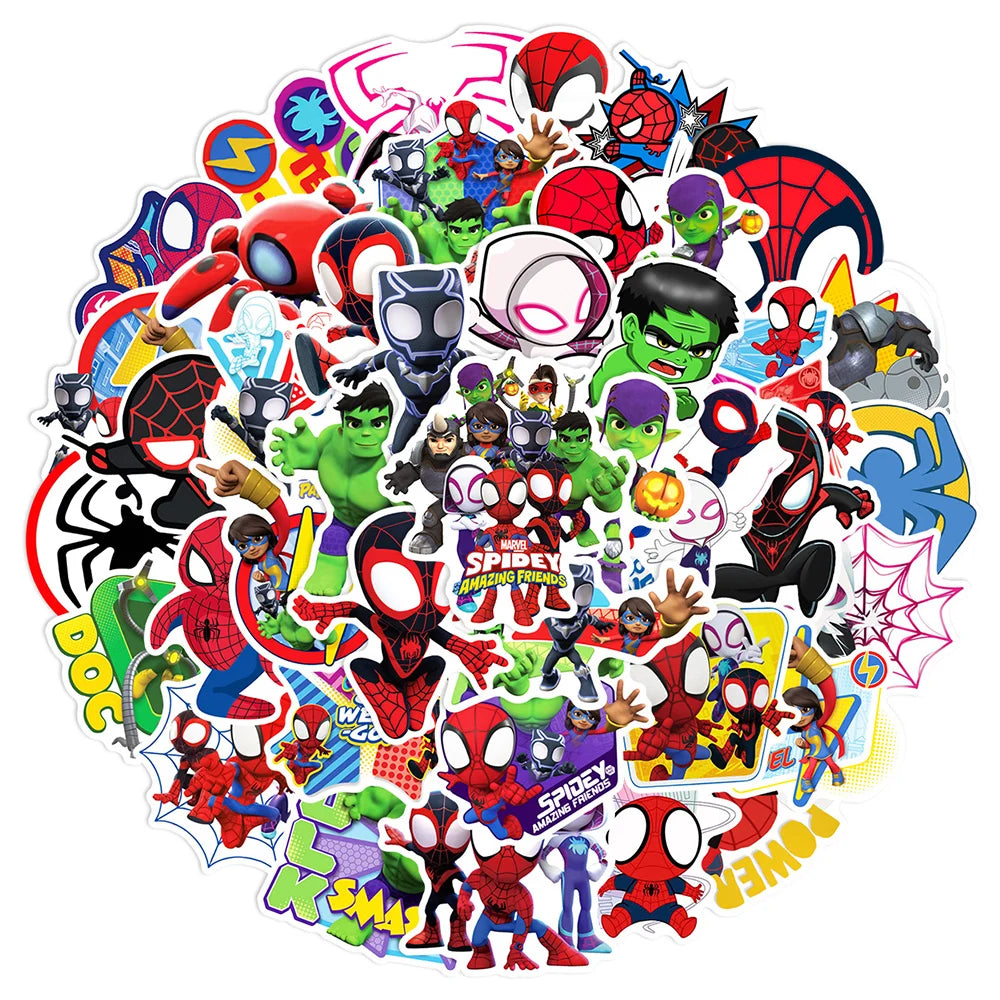 Sticker | Marvel Spider-Man Decals | Waterproof 3-8 cm | 10/30/50 Pcs