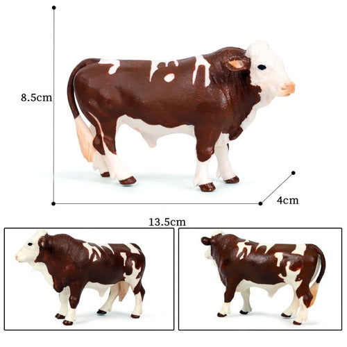 Farm Animal Simulation Action Figure Toy Set - Cow, Cattle, Calf, Angus, Bull, Buffalo, Yak Model ToylandEU.com Toyland EU