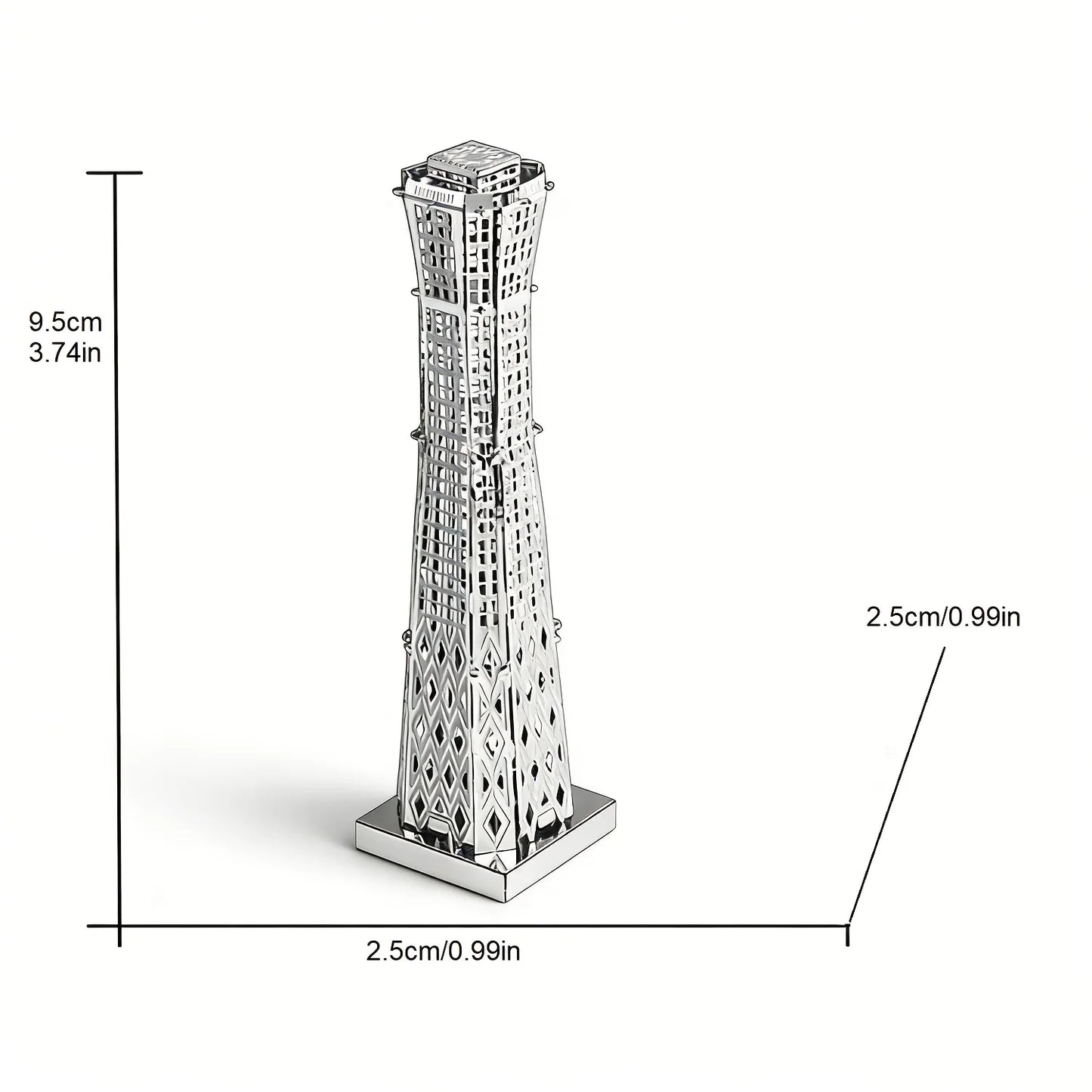 3D Metal Puzzle | Tokyo Skytree Model | Laser Cut DIY Kit | Desktop Decoration