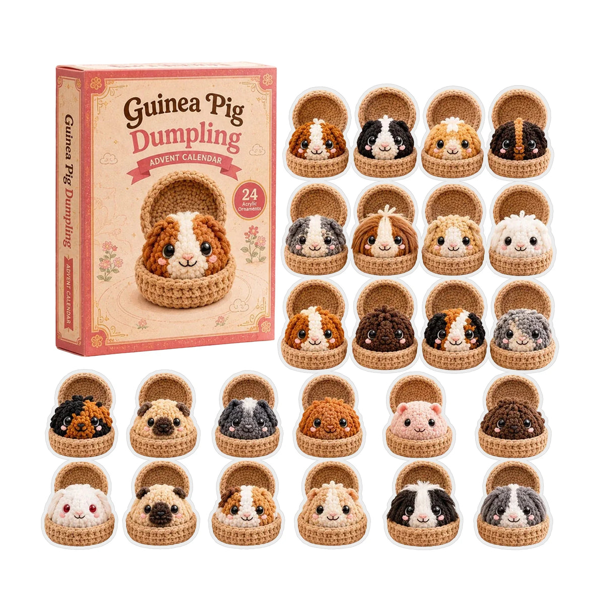Christmas Advent Calendar | 24 Day Countdown | Mini Acrylic Figures | Holiday Decor