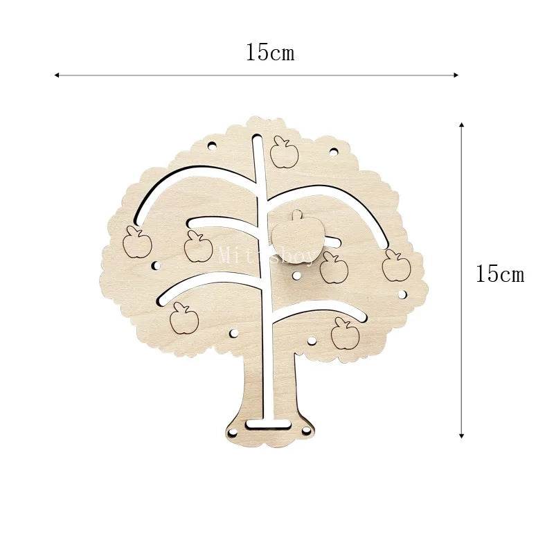 Montessori Busy Board DIY Wooden Accessories Educational Toy for Children with Castle Bulldozer Helicopter and Early Learning Activities - ToylandEU