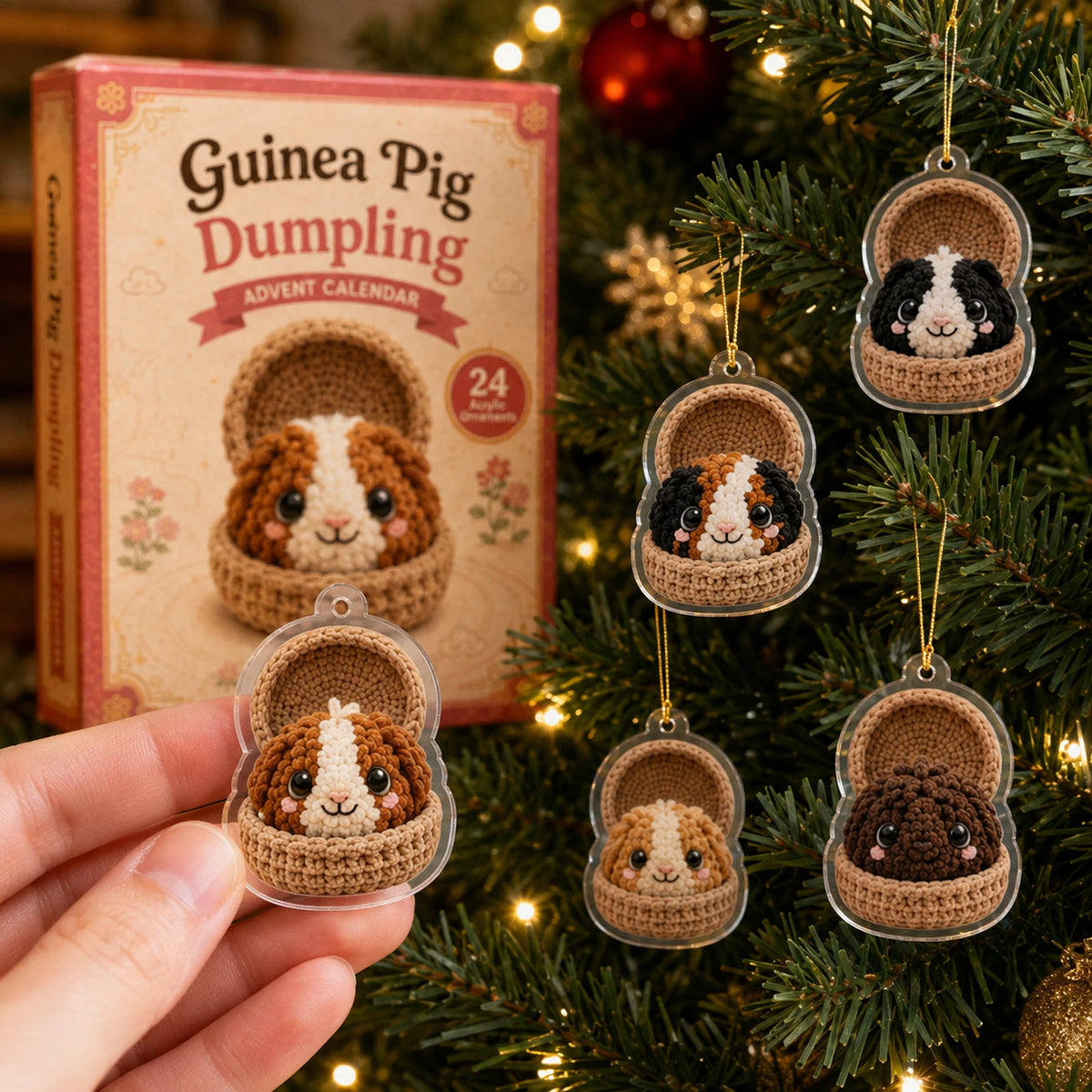 Christmas Advent Calendar | 24 Day Countdown | Mini Acrylic Figures | Holiday Decor