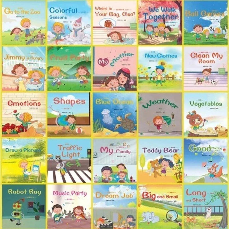 60 English Picture Books Set For Early Learning Graded Reading