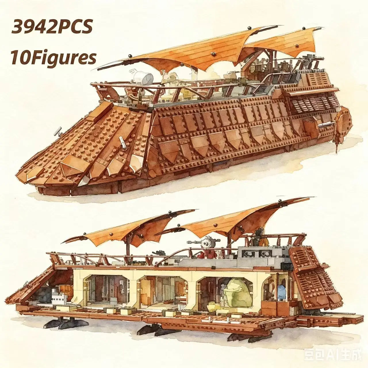 Building Blocks | 3942 Pieces Yacht | Toylandeu™