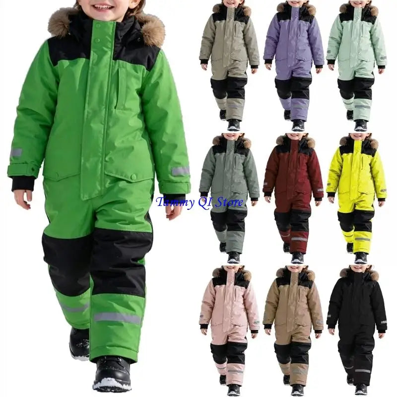 Kids Ski Suit | Waterproof Windproof | Warm Lining Detail | Boys Girls