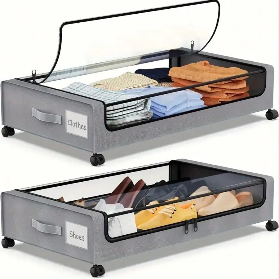 Under Bed Bins | Wheeled Zipper Lid | Toylandeu™