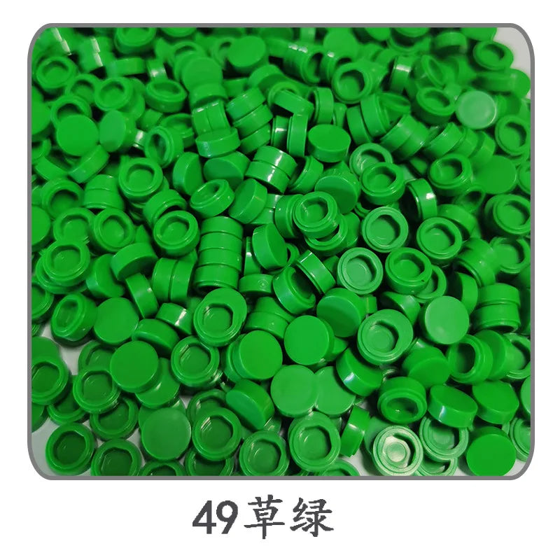Small Particle Bricks | 1x1 Round Tiles | Compatible With Lego | MOC Builders
