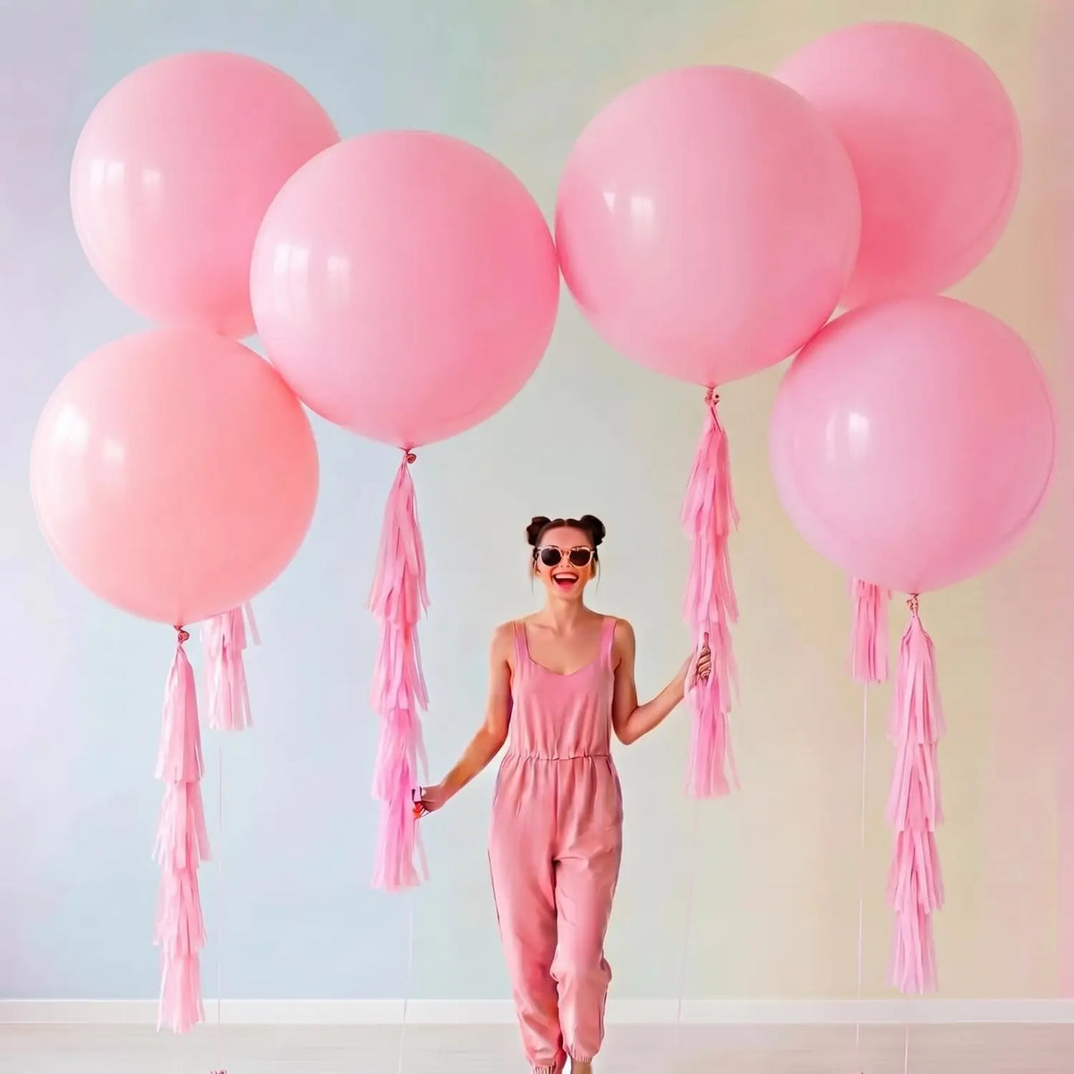 Giant Balloons | 36 Inch | With Tassels | Christmas Party Decor