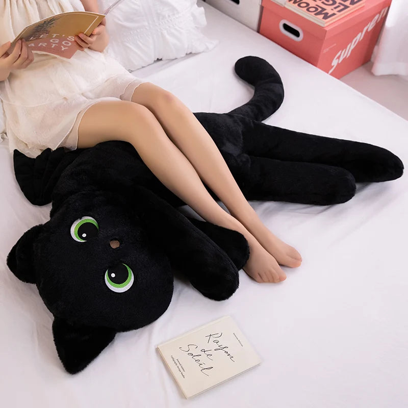 Black Cat Pillow | Winged Design | Toylandeu™