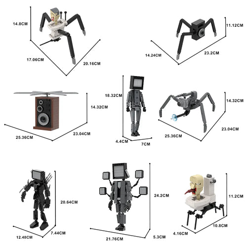 Skibidi Toilet Man and Camera Man Building Blocks with Speaker and Audio Components ToylandEU.com Toyland EU