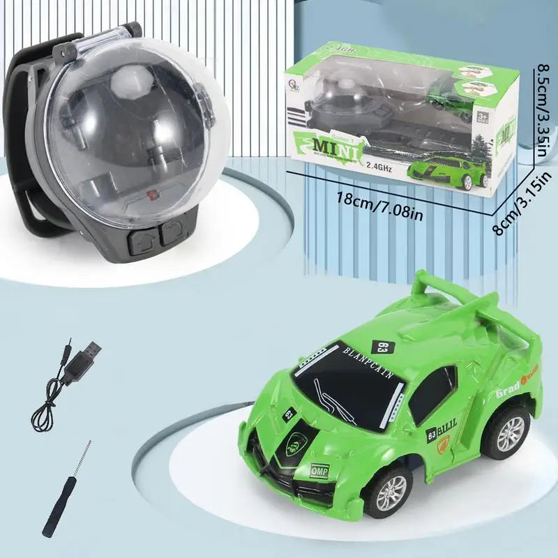 Remote-Controlled Mini Car Watch - USB Rechargeable Fun for Kids