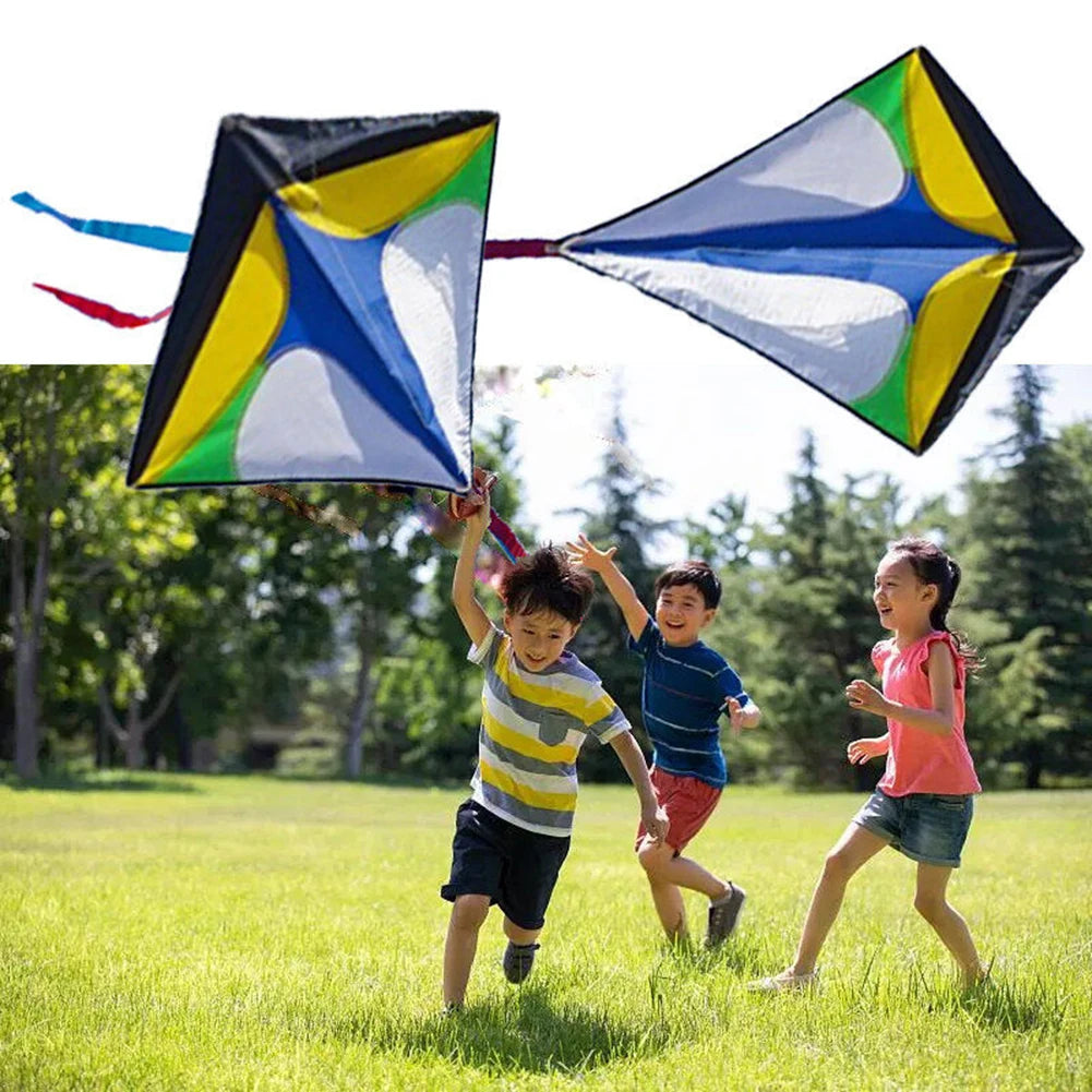 Single Line Kite | Diamond Shape Easy To Fly | Long Tail