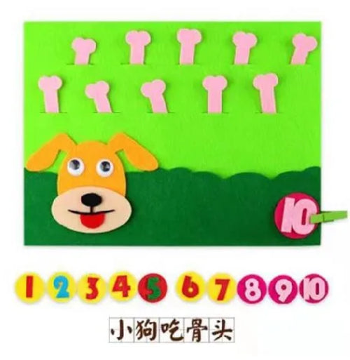 NEW Kid Montessori Toys Felt Finger Numbers Math Toy Children Counting ToylandEU.com Toyland EU