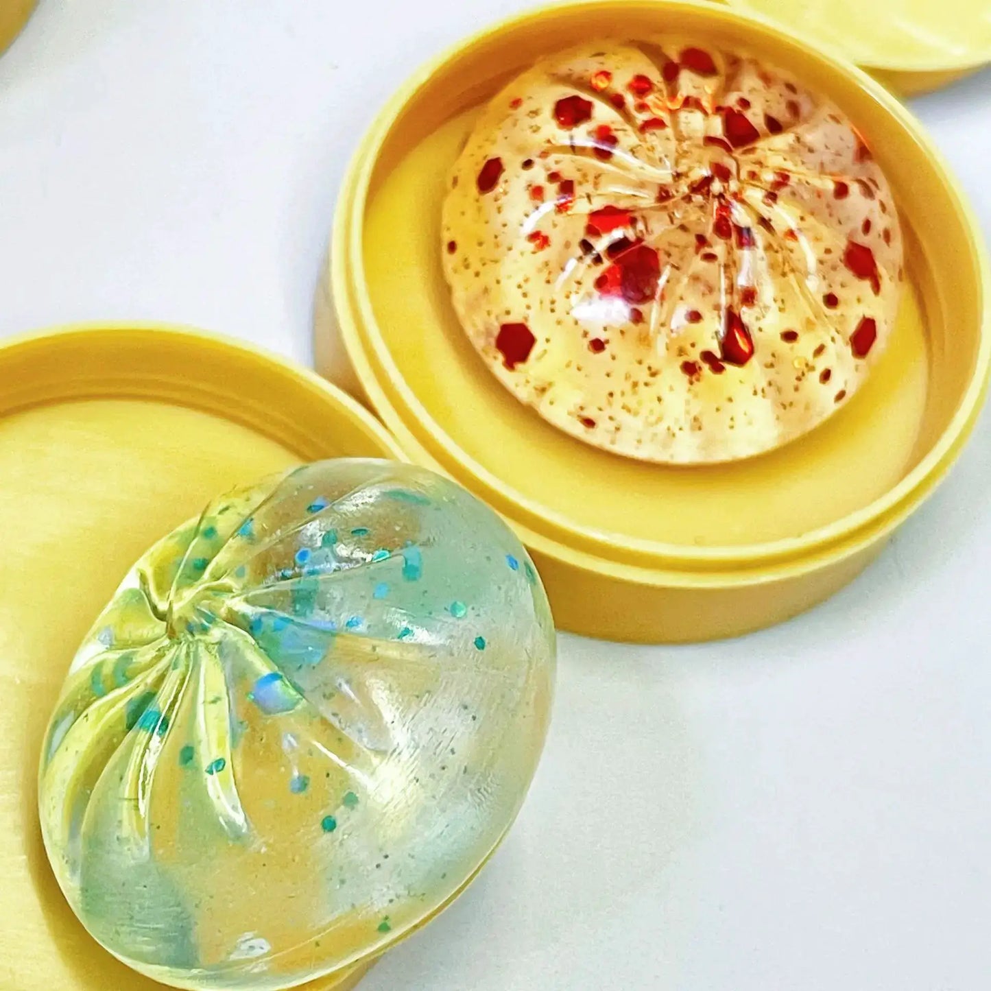 Mini Dumplings Squishy Steamer Bun Squeezable Toys Set Soft Stress Relief Crystal Squishy Fidget Sensory Toy Party Favors Gift - ToylandEU