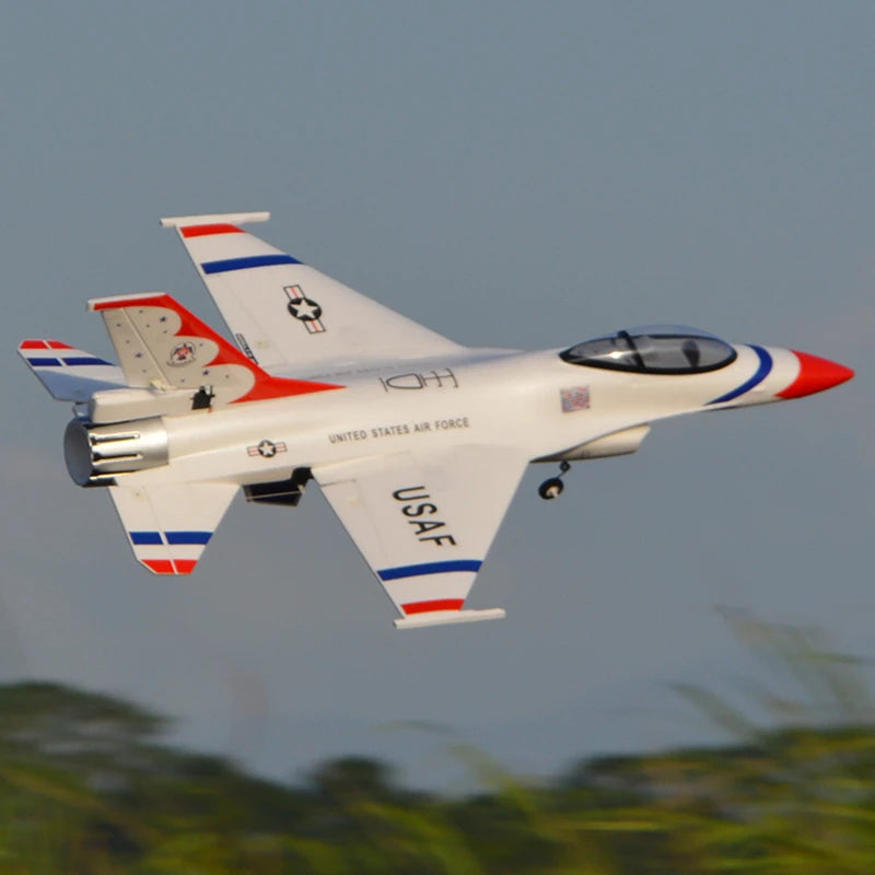 RC FLIIT F16 Fighting Falcon 70mm EDF RC Jet Airplane Model - Thunderbird Edition