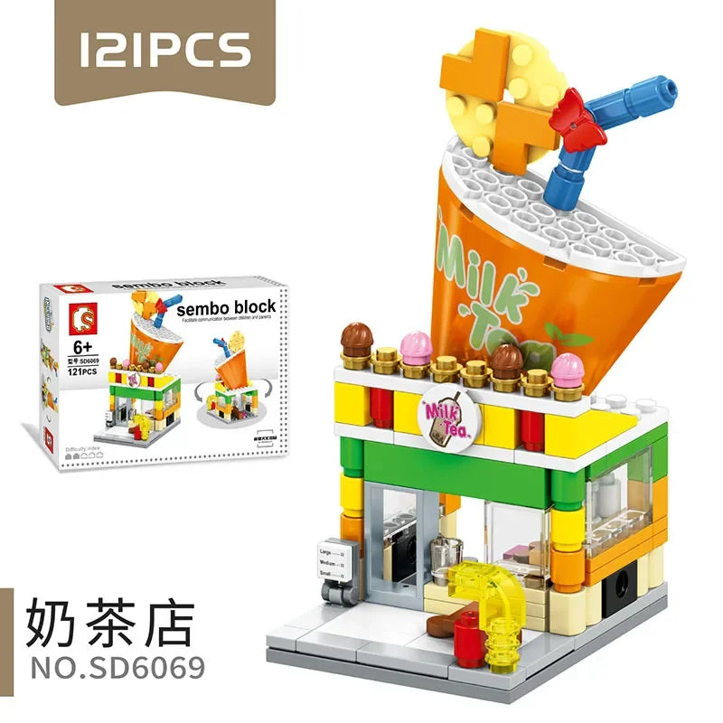 Lego Compatible Building Blocks | Mini City Street View Set | Small Blocks | 14+