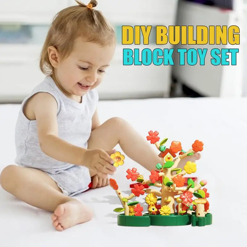 STEM Flower Garden Building Blocks Set - Montessori Learning Fun for Kids