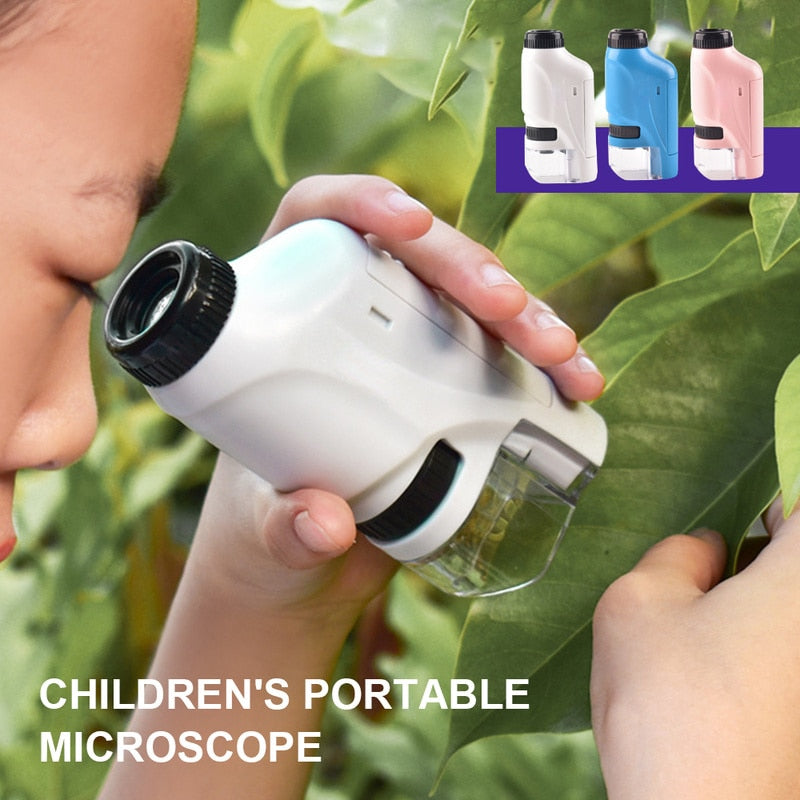 Kids Handheld Pocket Microscope Kit with LED Light - ToylandEU