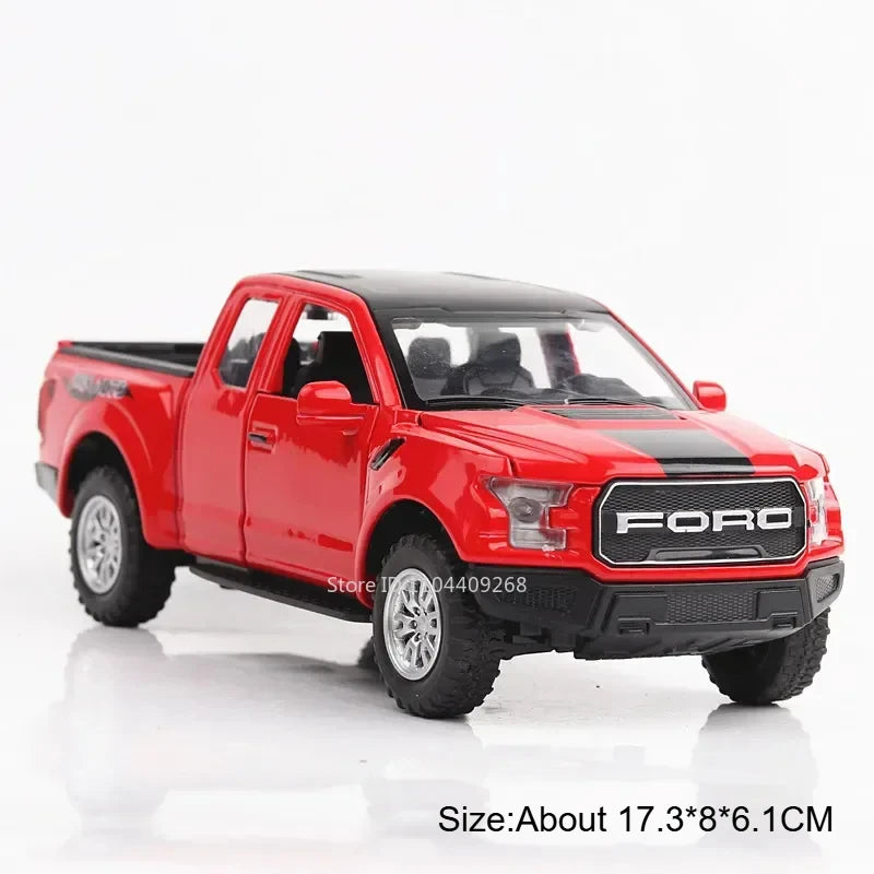 Diecast Pickup Model | 1:32 Scale And Sound | Pull Back Design | 4 Colors