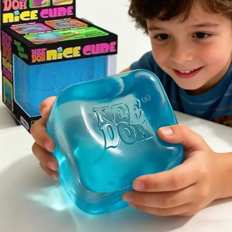 Squishy Fidget Toy | Soft Jelly Squeeze | Stress Relief | Jellyfish Cube Set