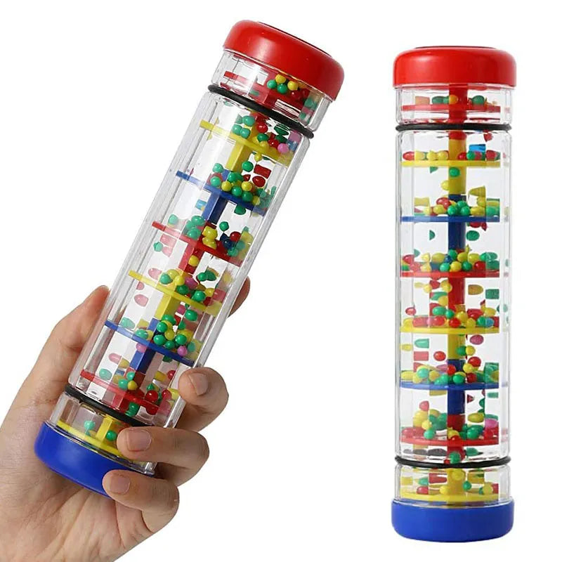 Baby Rainmaker Rattle for Sensory Development - Montessori Educational Toy
