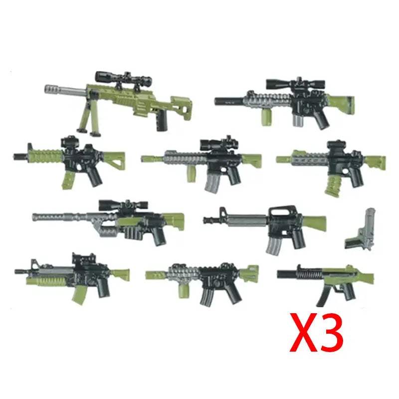 Military Army Figures Building Blocks SWAT Ghost Commando Special Forces Soldier Weapons Gun Hat Shield Belt AK Mini Bricks Toy - ToylandEU