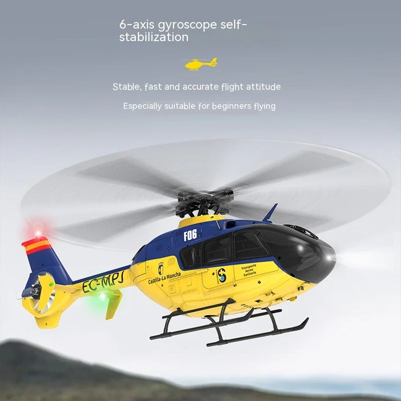 F06 Remote Control Helicopter Simulator Ec135 One-key Inverted 3d - ToylandEU