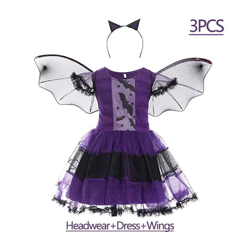 Girls Bat Dress | Purple Wings | Toylandeu™