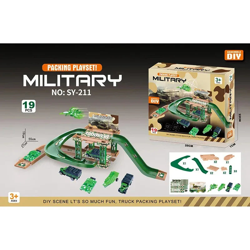 Durable Diecast Police Cars And Fire Engine Parking Track Set - ToylandEU