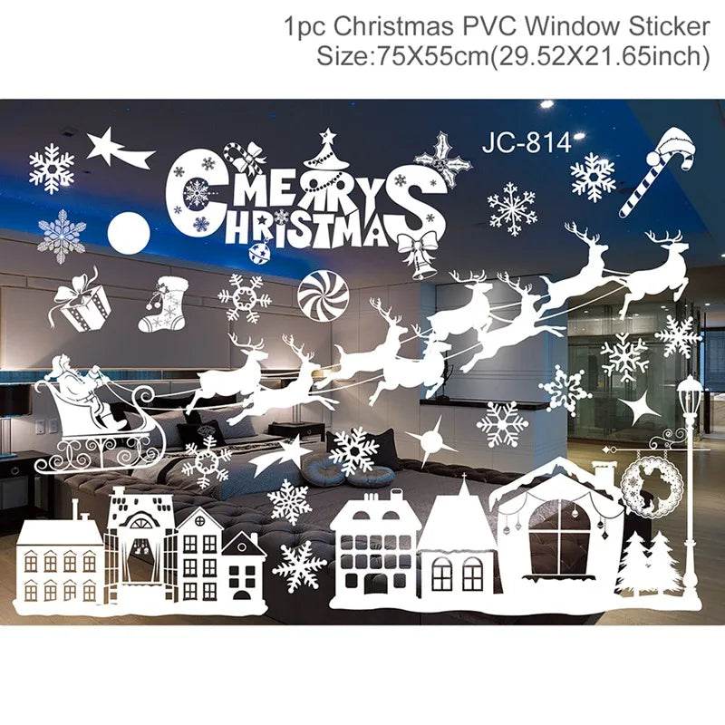 Festive Window Stickers Christmas Theme for Kids Room - ToylandEU