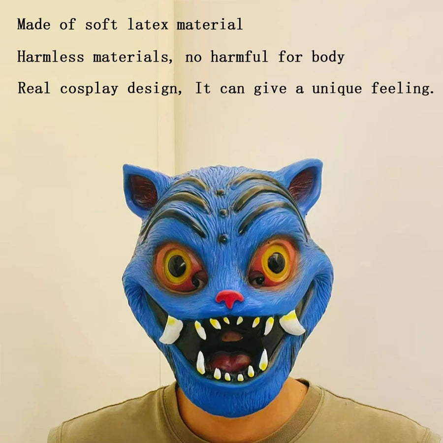 Cosplay Mask | Derpy Tiger | Latex Material | Adult Unisex