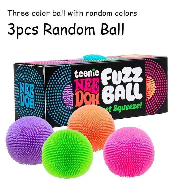Mini Sensory Fidget Balls | Non-Toxic Texture | ADHD Stress Relief | 3 Pack