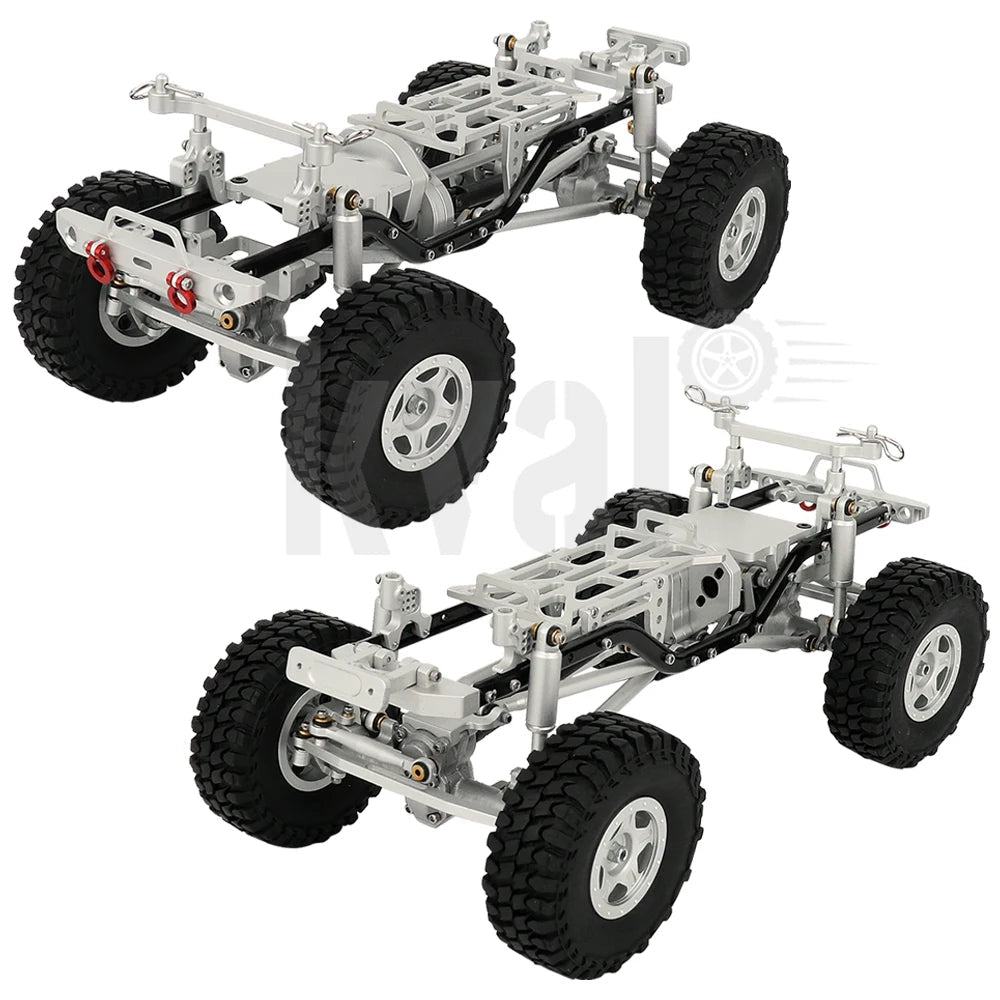 Metal Upgrade Car Frame with Double Front Axles For AXIAL 1/24 SCX24
