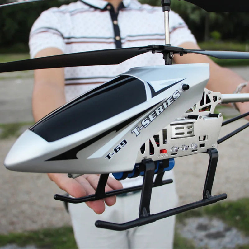 RC 80cm Remote-Controlled Helicopter with Anti-Fall Design - Durable Outdoor Toy Aircraft for Kids' Birthdays