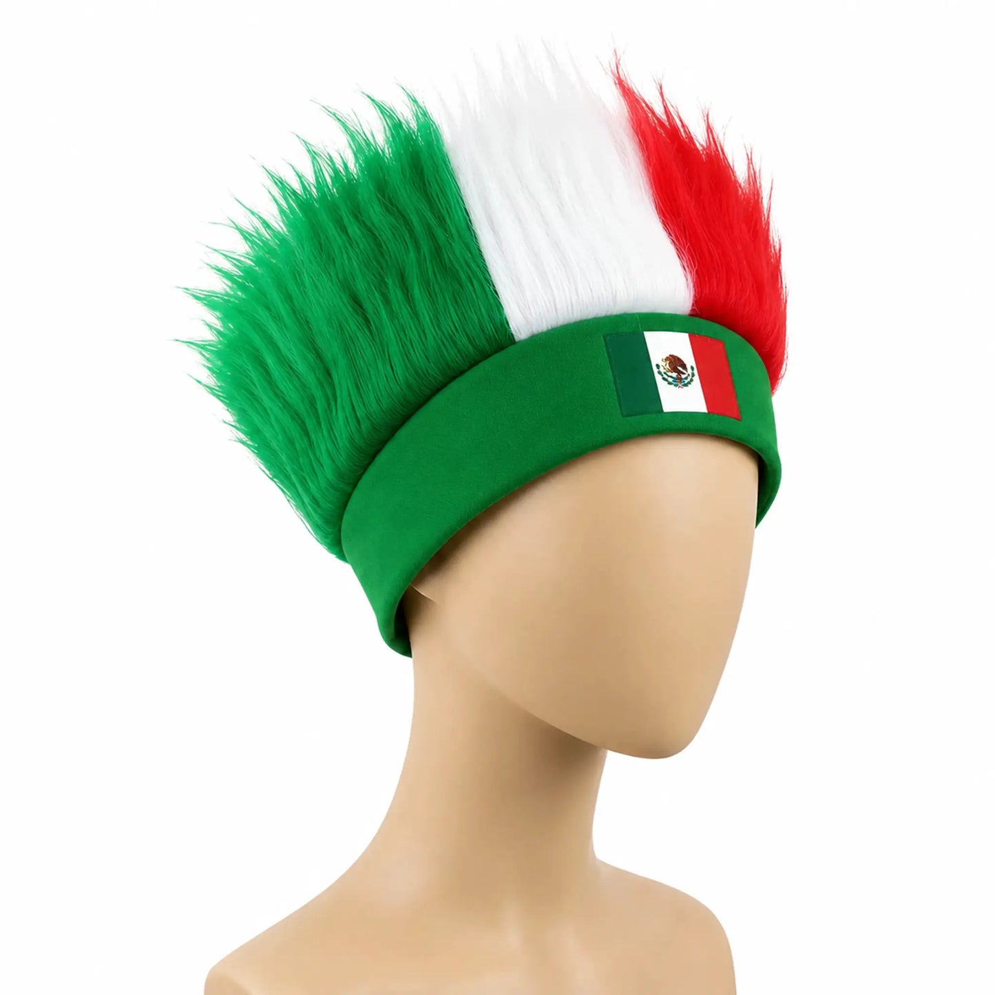 World Cup Wig with Logo, National Flag Colors,Headgear,Fan Wigs CostumeBrazil, Argentina, France, Germany, Mexico, United States - ToylandEU