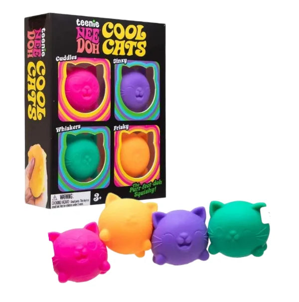Sensory Stress Cube | Pinch Relief Design | 4 Pack Assorted Colors | Ages 14 Plus