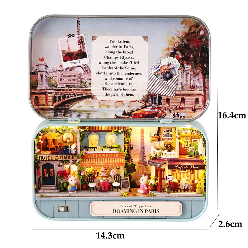 Dollhouse Kit | Wooden Box Theatre | 9 Styles DIY 3D Puzzle