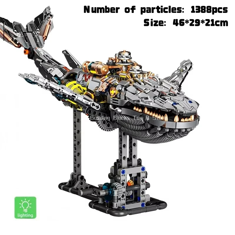 Building Block Set | 1388 Piece Whale Model | Lego Compatible | Sea Life