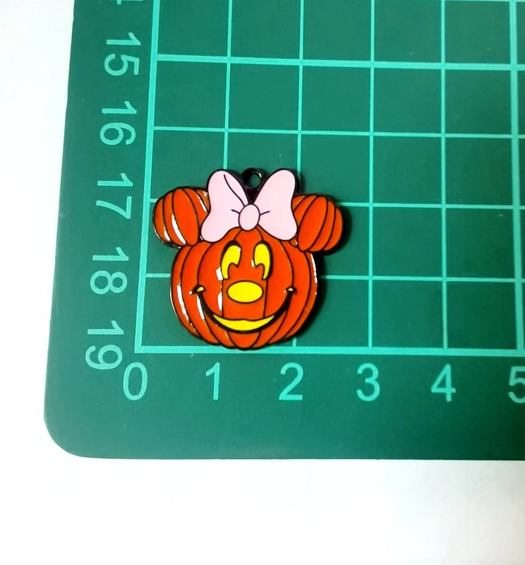 Halloween Pendant Charms | Metal | Keychain DIY | 10 Pieces