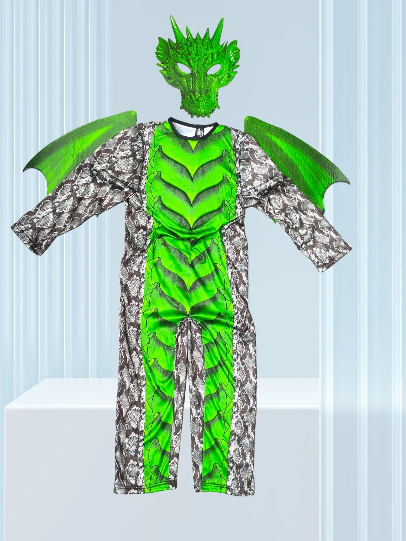 Kids Dragon Costume | Green Dragon | Jumpsuit With Wings