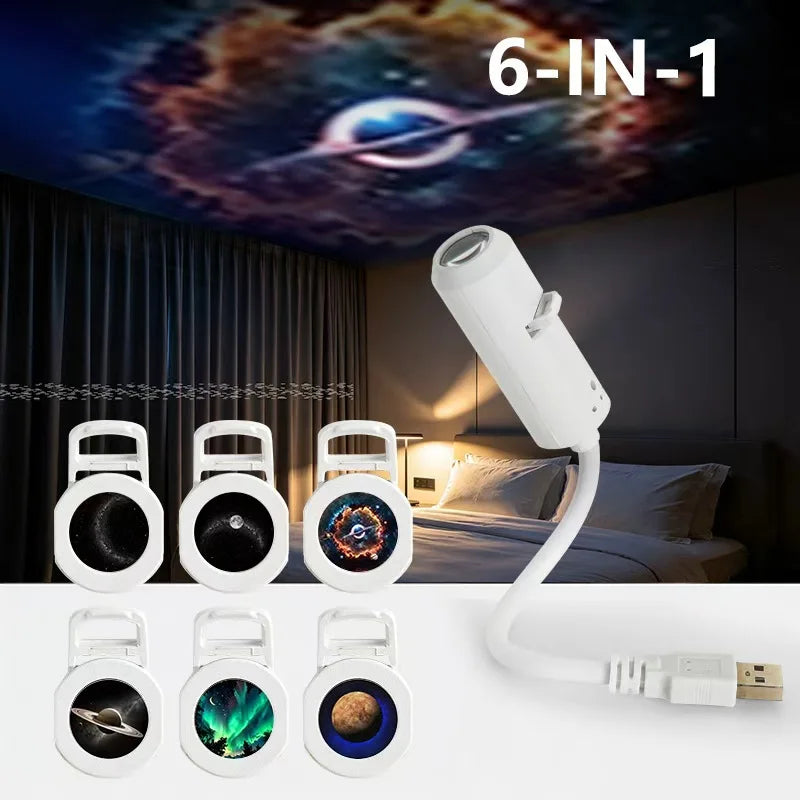Galaxy Night Light | USB Powered | Heart Shape | Wall Projection