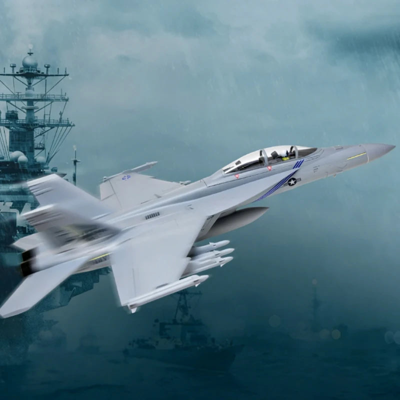 RC Fighter Jet | 70mm EDF F/A-18F Super Hornet V2 | 6S 6CH Retracts & Flaps | FMS PNP