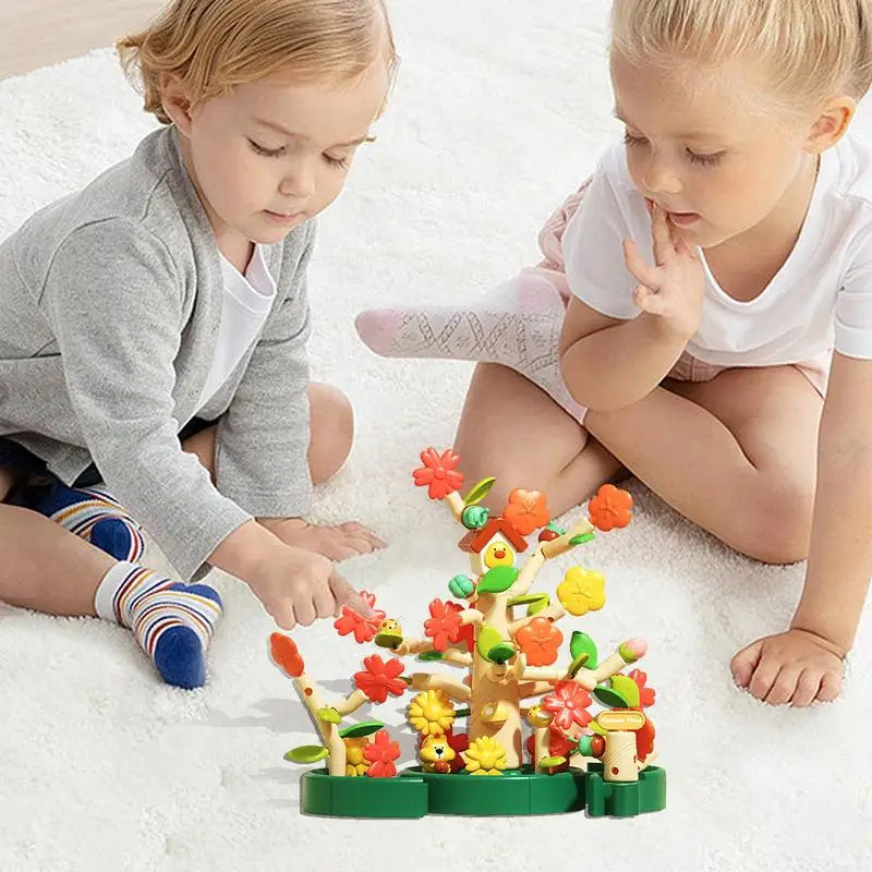 STEM Flower Garden Building Blocks Set - Montessori Learning Fun for Kids